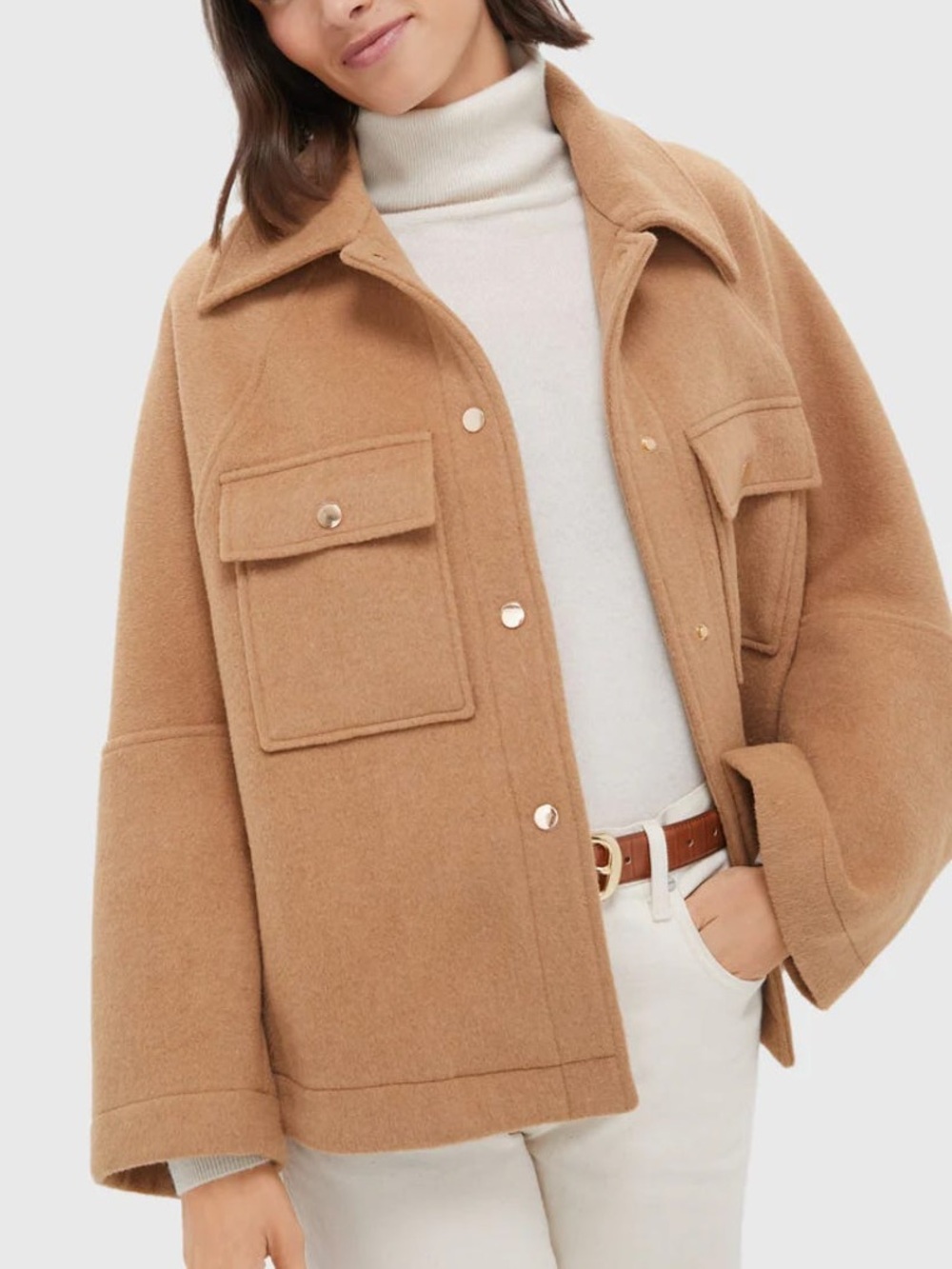 Tuckernuck Camel Wool Cassidy Jacket Gold Buttons Oversized NWT M
